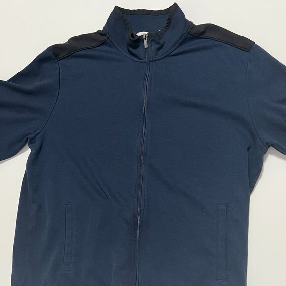 Calvin Klein Jacket Full Zip Preppy Navy Blue Men's size XXL - Picture 1 of 6